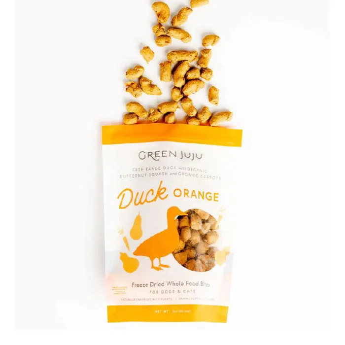 Green Juju Duck Orange Freeze-dried Bites 3-oz